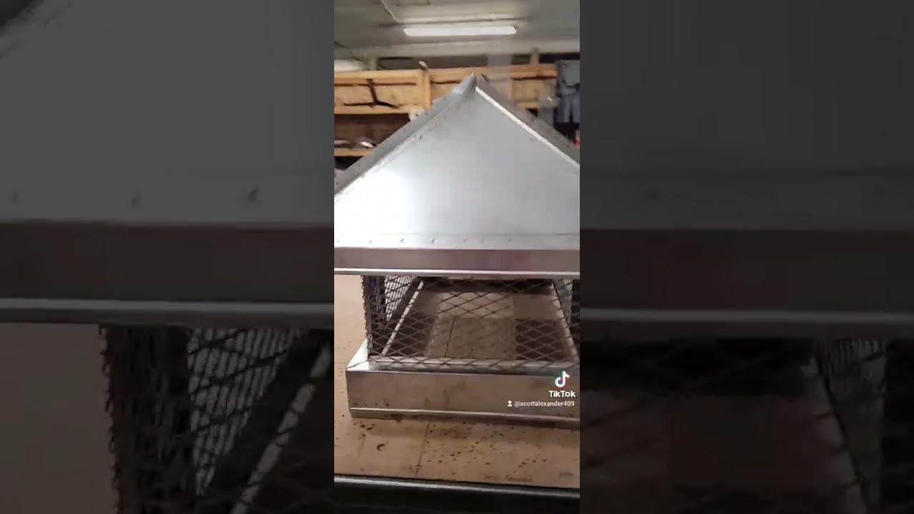 Hip and ridge Chimney cap. #shorts #craftmenship #handmade #metalfabricator #chimneycaps
