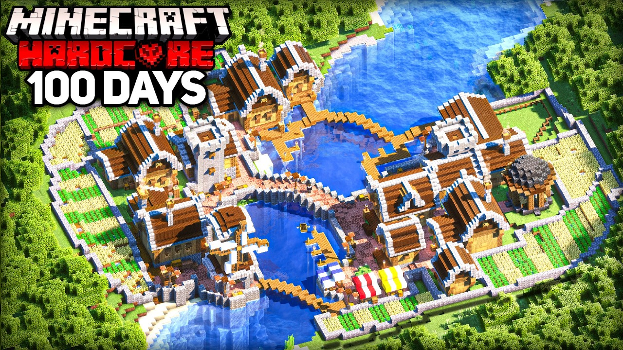 I Survived 100 Days Building a MEDIEVAL CITY in Minecraft Hardcore