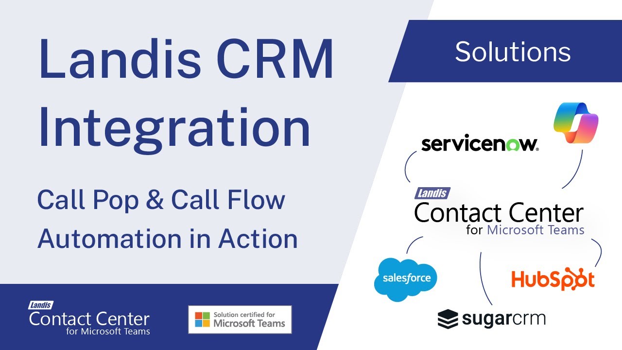 CRM Integration with Landis Contact Center for Microsoft Teams