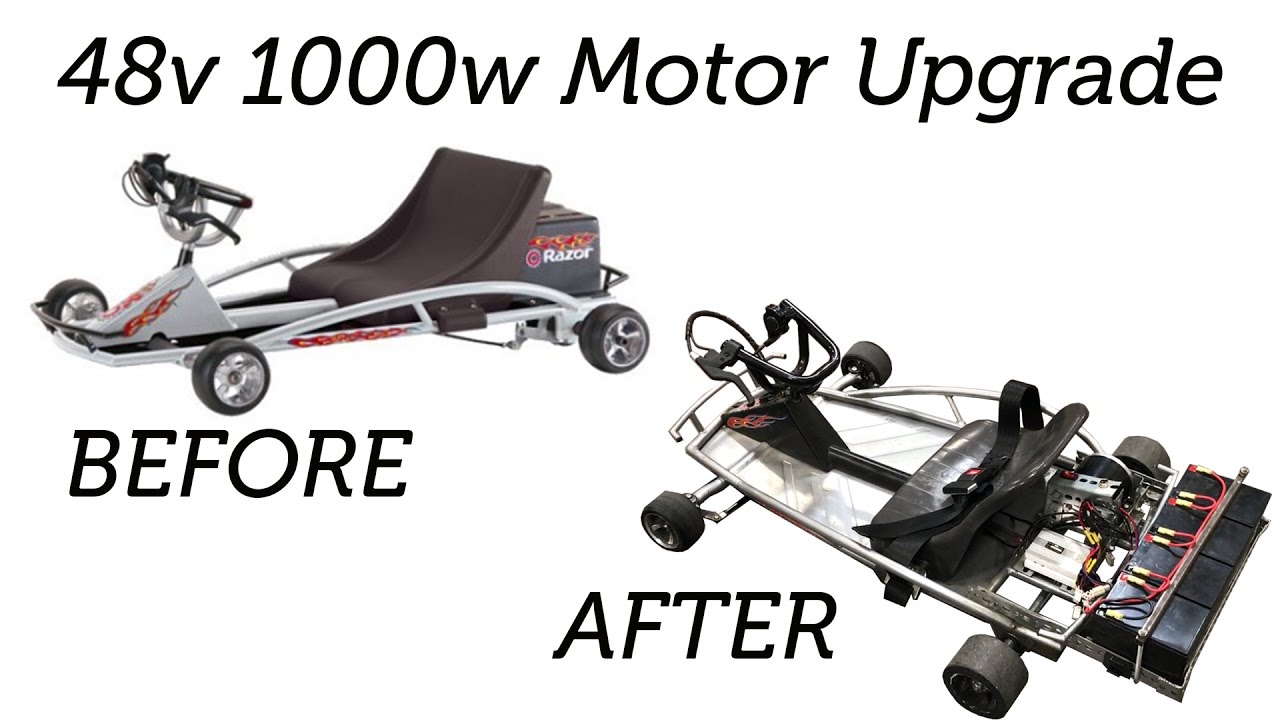 Razor Ground Force Go-Kart upgraded to 48v 1000w motor