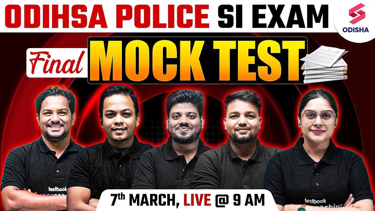 Odisha Police SI Exam | Final Mock Test for Odisha Police SI Exam 2025 I Odisha Police SI Mock Test