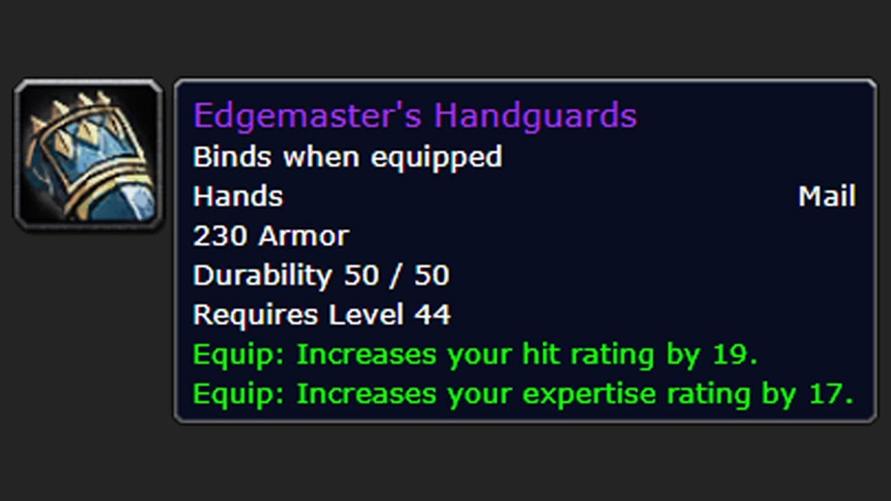 Are Edgemaster's Handguards Useful In TBC?