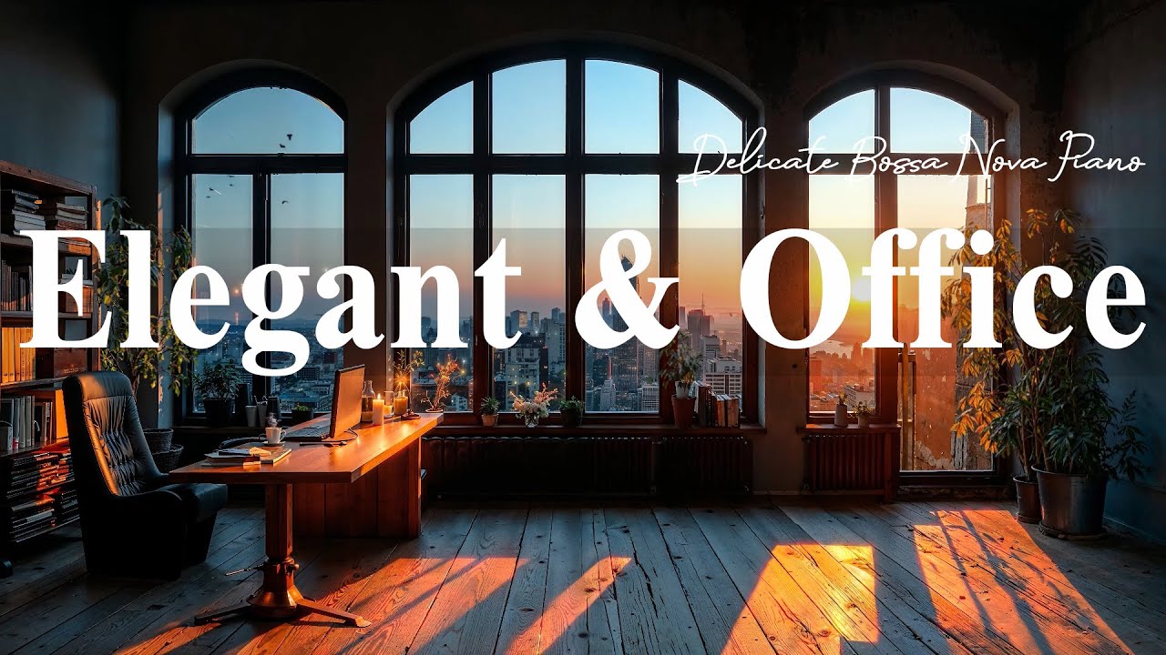 Elegant Morning Office Vibes☕Relaxing Instrumental Cafe & Delicate Bossa Nova Piano To Stress Relief