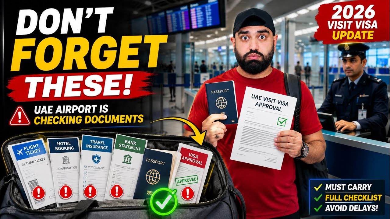 ⚠️ UAE Visit Visa 2026: Don&rsquo;t Travel Without These Documents! Airport Checks Explained 🛂 🛑