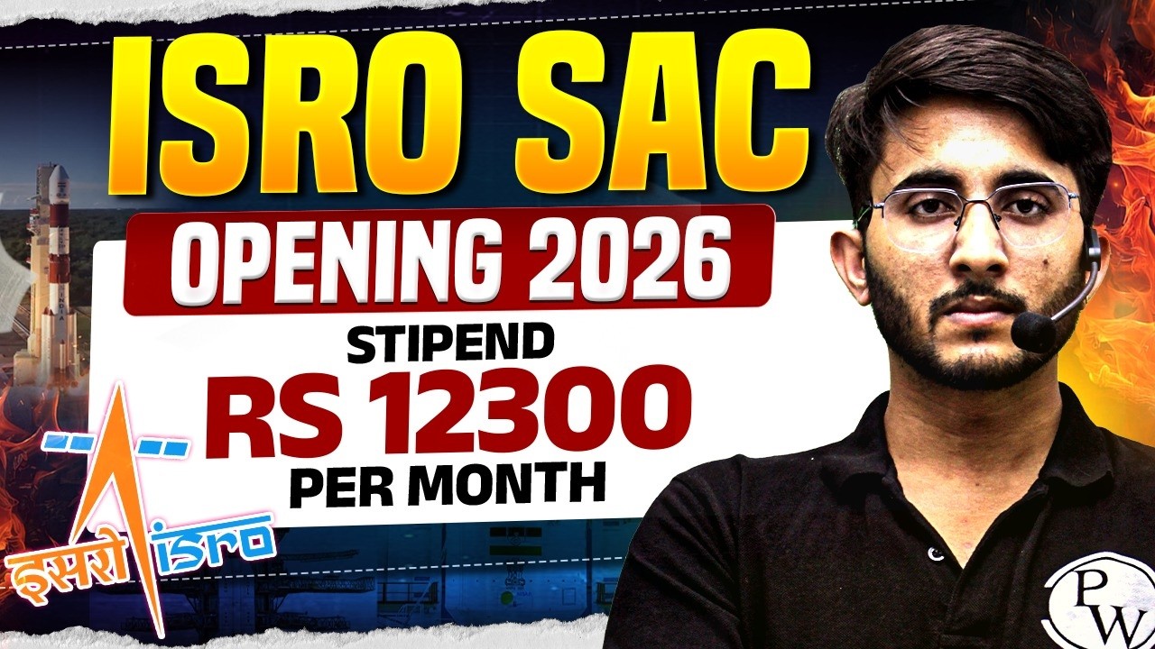 ISRO SAC Opening 2026 | Stipend & Government Certificate | Eligibility, Benefits & Apply Process