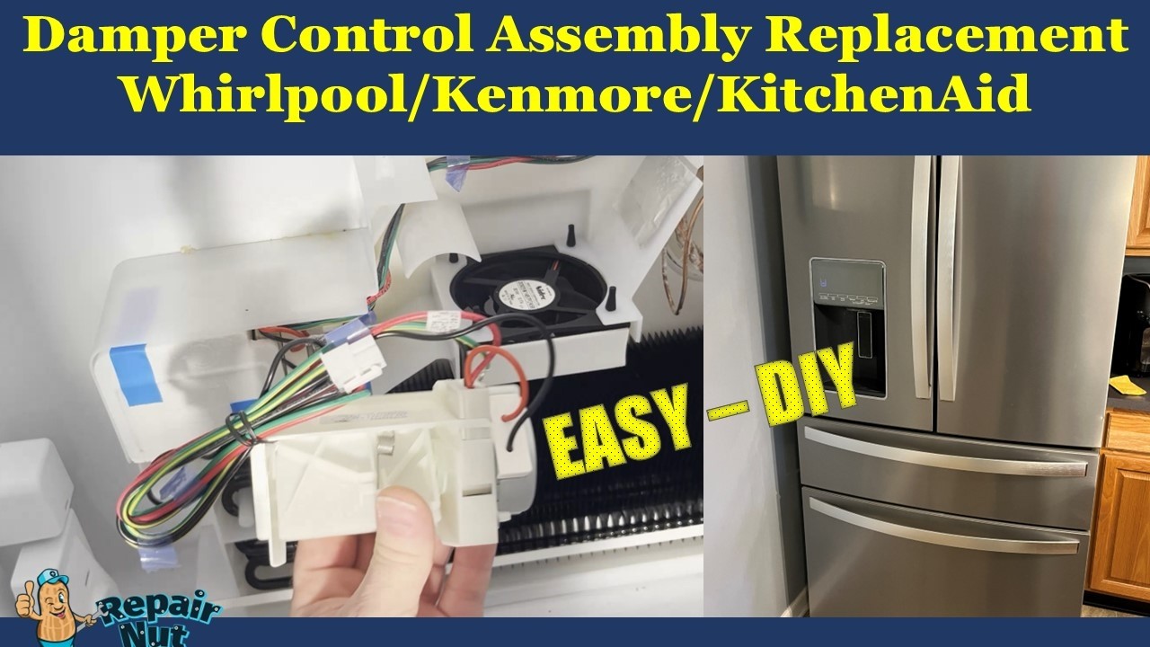 How to replace Damper Control Assembly Whirlpool Refrigerator, KitchenAid Kenmore. DIY. WPW10248595