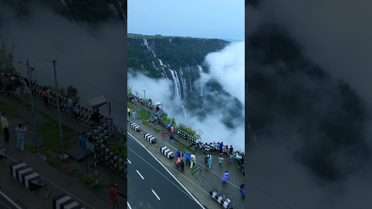 Seven Sisters Falls in Meghalaya 🇮🇳😮 #meghalaya
