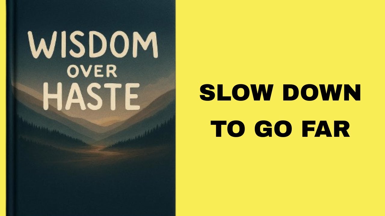 Wisdom Over Haste: Slow Down to Go Far.