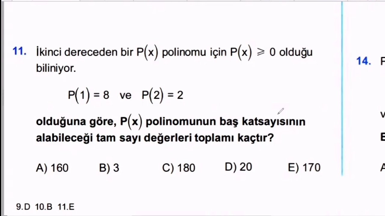 BEYNİM NEREDE DEDİRTEN POLİNOM SORUSU (TAM AYT LİK) 💪 345..