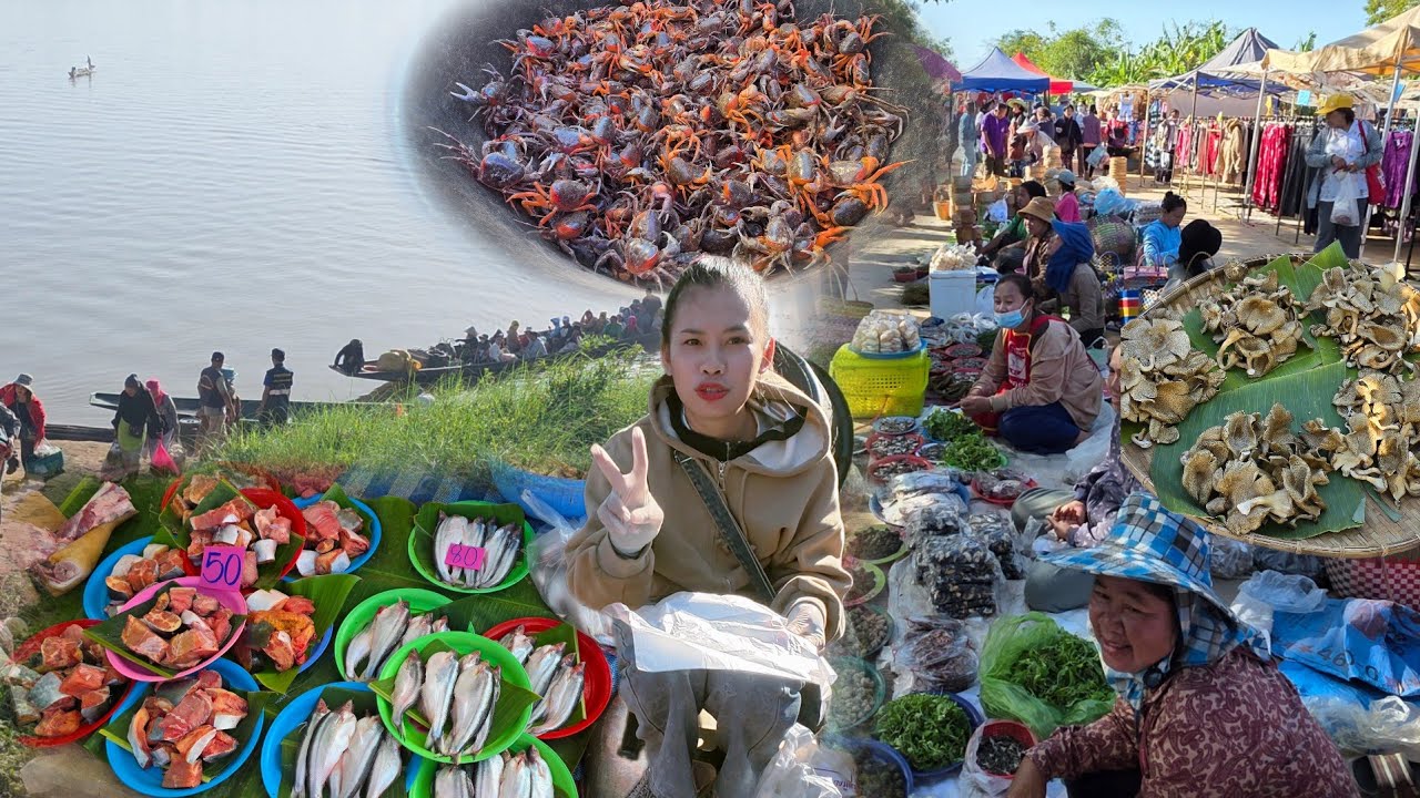 สุดยอด‼️อาหารตามฤดูกาล ตลาดนัดไทย-ลาว บ้านหนาด ต.บ้านกลาง อ.เมืองนครพนม #food 