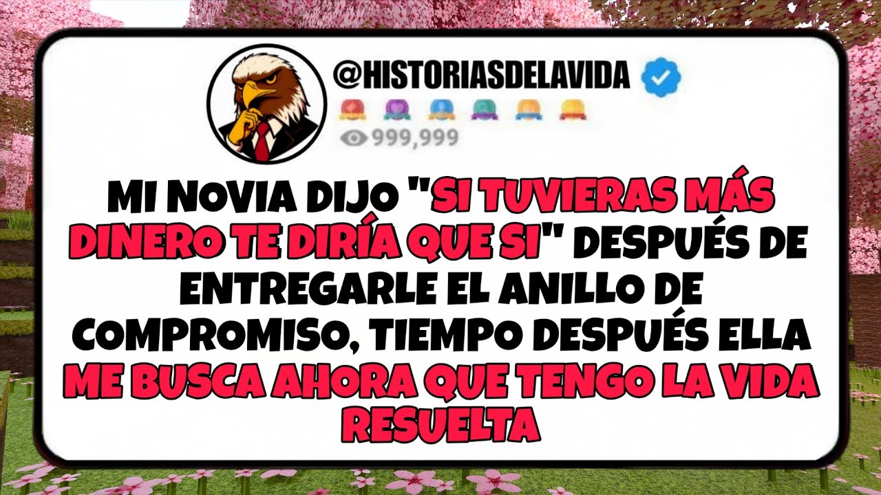 Mi novia dijo SI TUVIERAS MAS DINERO TE DIRIA QUE SI después de entregarle el ANILLO