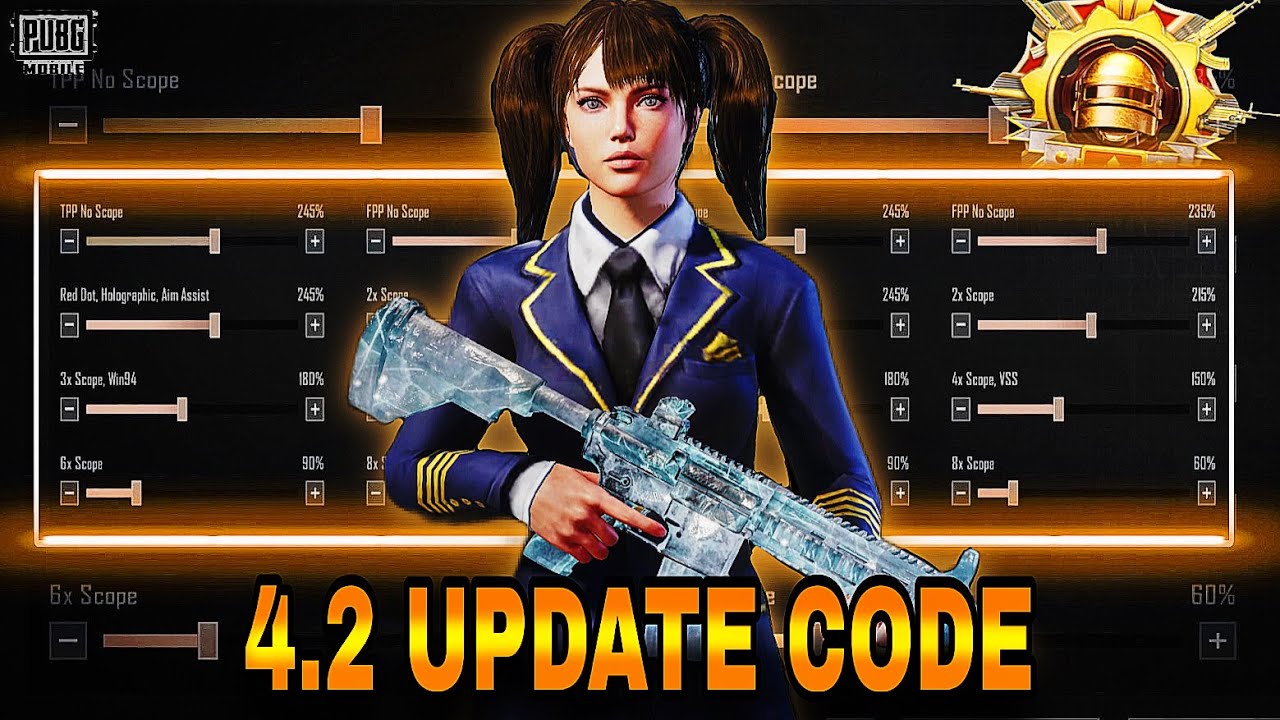 PUBG 4.2 UPDATE SENSITIVITY CODE | PUBG SENSITIVITY SETTINGS 2025 | PUBG BEST SENSITIVITY SETTINGS