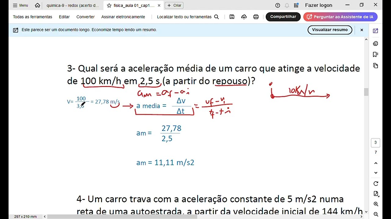 fisica1_cap1_ 3# deslocamentos_exemplo 3