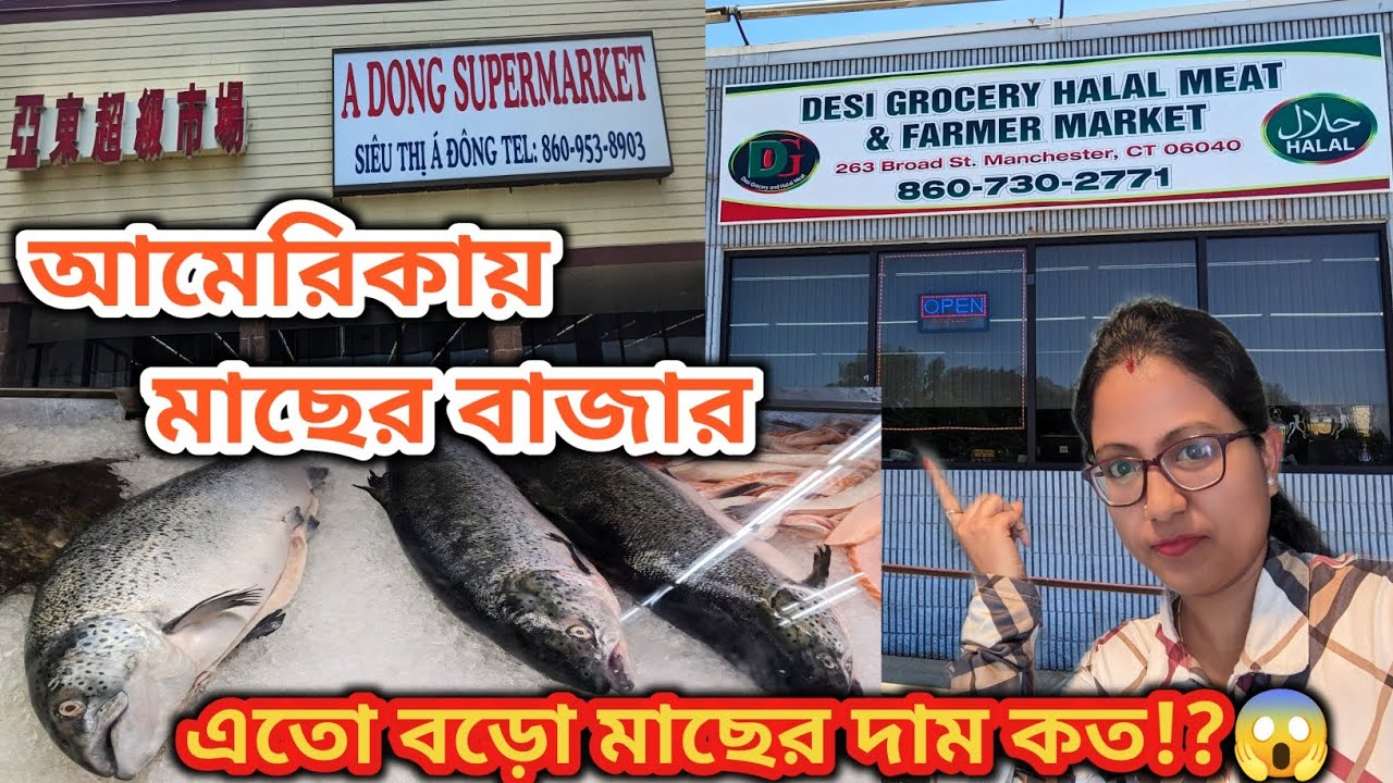 আমেরিকায় কেমন মাছ পাই আমরা 🐟🐠 | Indian Fish/Meat Market in USA | Life in USA