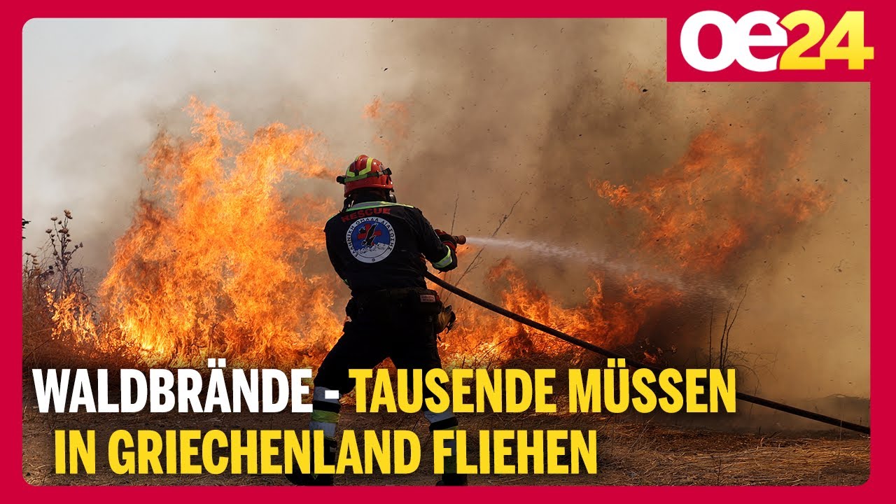 Waldbrände - Tausende müssen in Griechenland fliehen