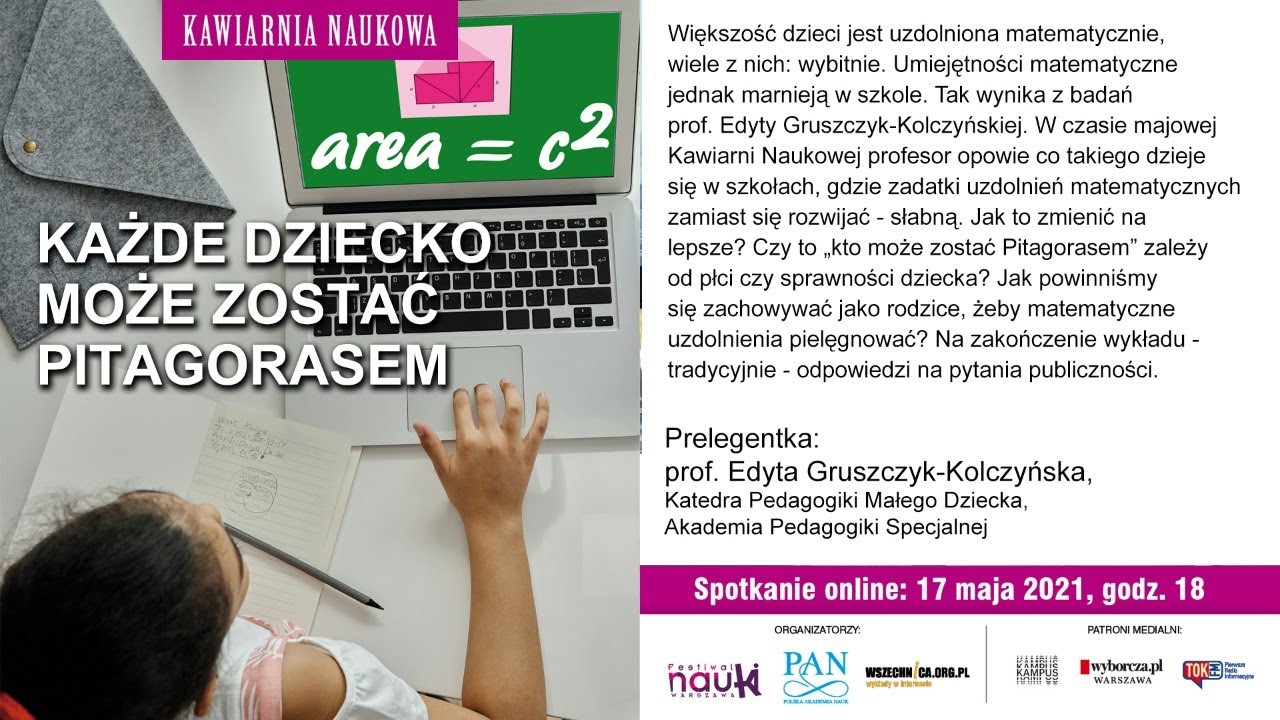 Każde dziecko może zostać Pitagorasem / prof. Edyta Gruszczyk-Kolczyńska