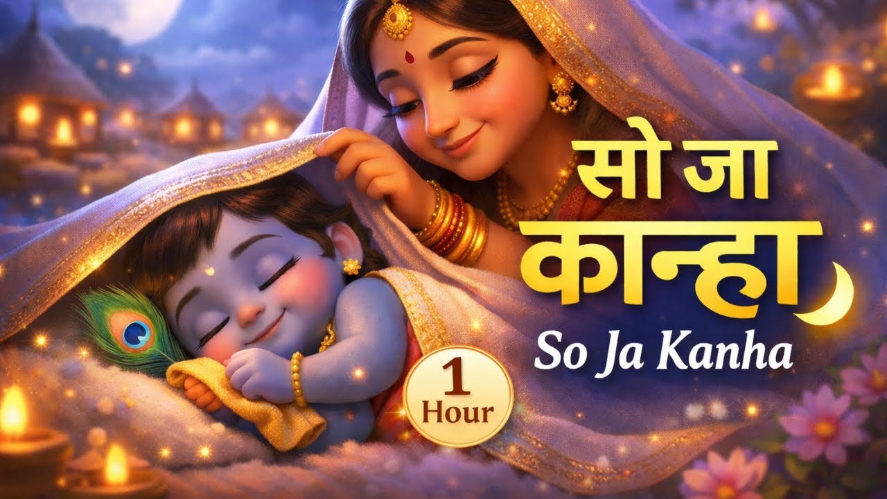 1 Hour Krishna lori Lullaby | सो जा कान्हा 🌙 | Hindi Baby Sleep Songs | Calm Bedtime Music