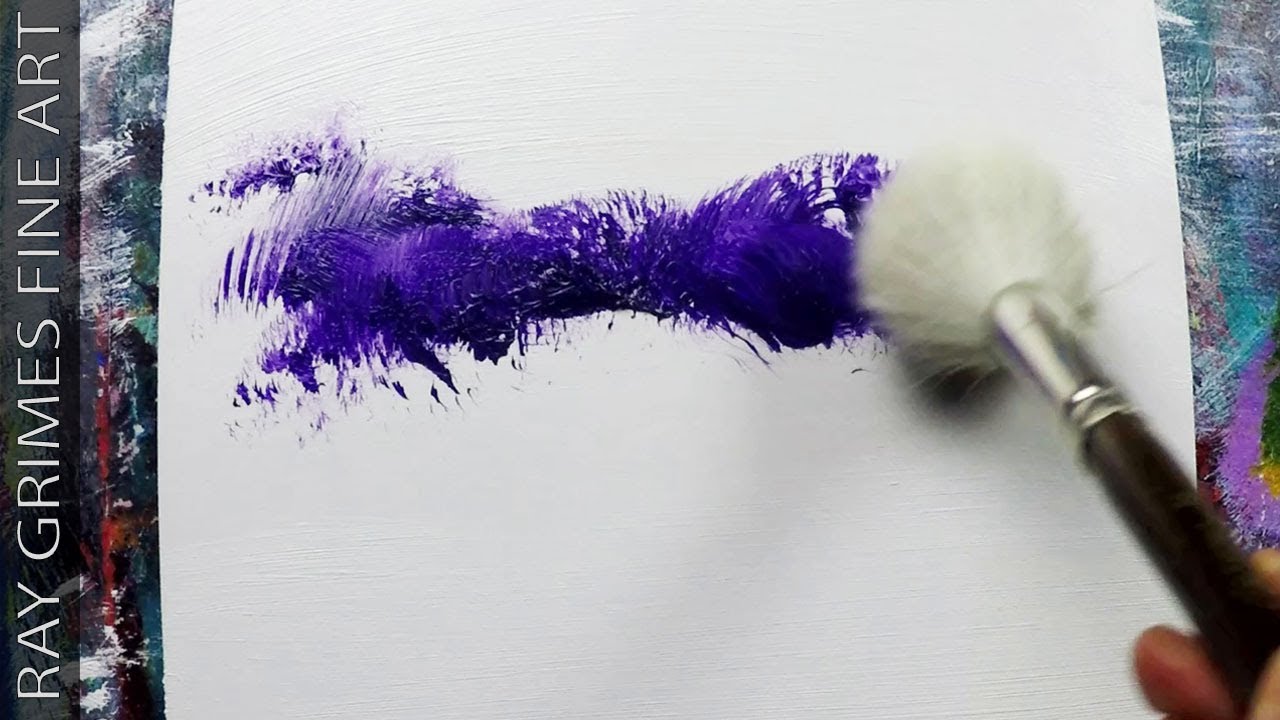 Simple Landscape Painting / 154 / Relaxing / Purple / Abstract Painting / Demonstration