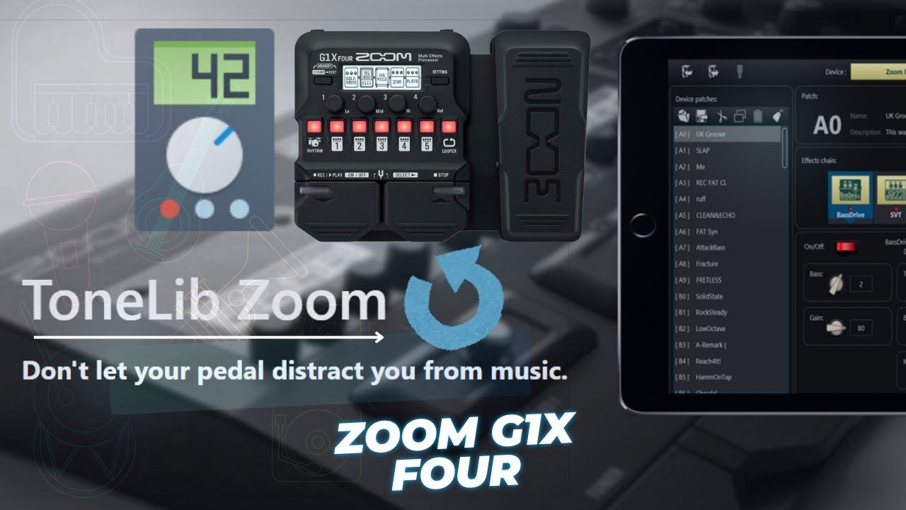 ZOOM G1X Four con TONELIB
