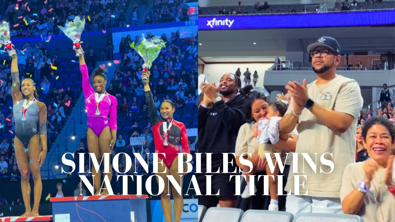 Simone Biles' family cheering her on!