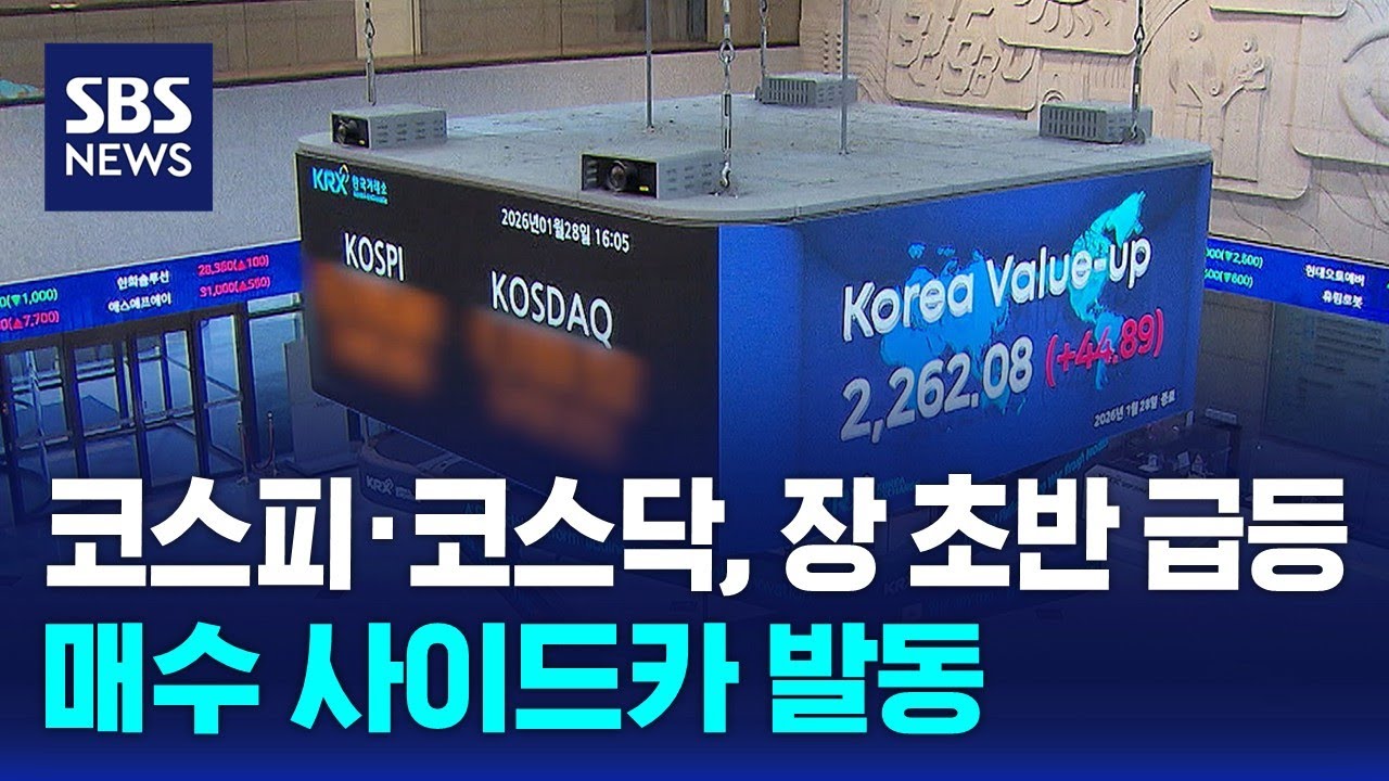 코스피·코스닥, 장 초반 급등…매수 사이드카 발동 / SBS