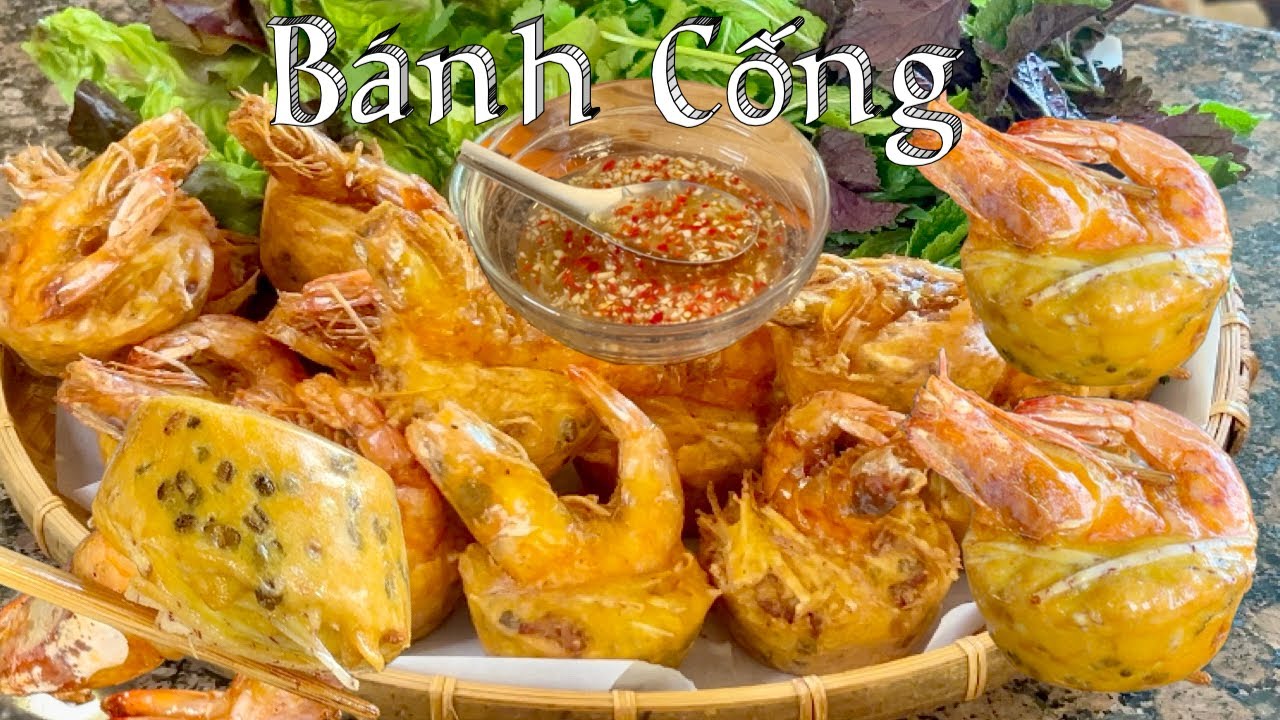 B&aacute;nh Cống - C&aacute;ch Pha Bột Để L&agrave;m B&aacute;nh Cống Vỏ Gi&ograve;n Mềm Xốp B&ecirc;n Trong Rất L&agrave; Ngon - Fried Shrimp Cake