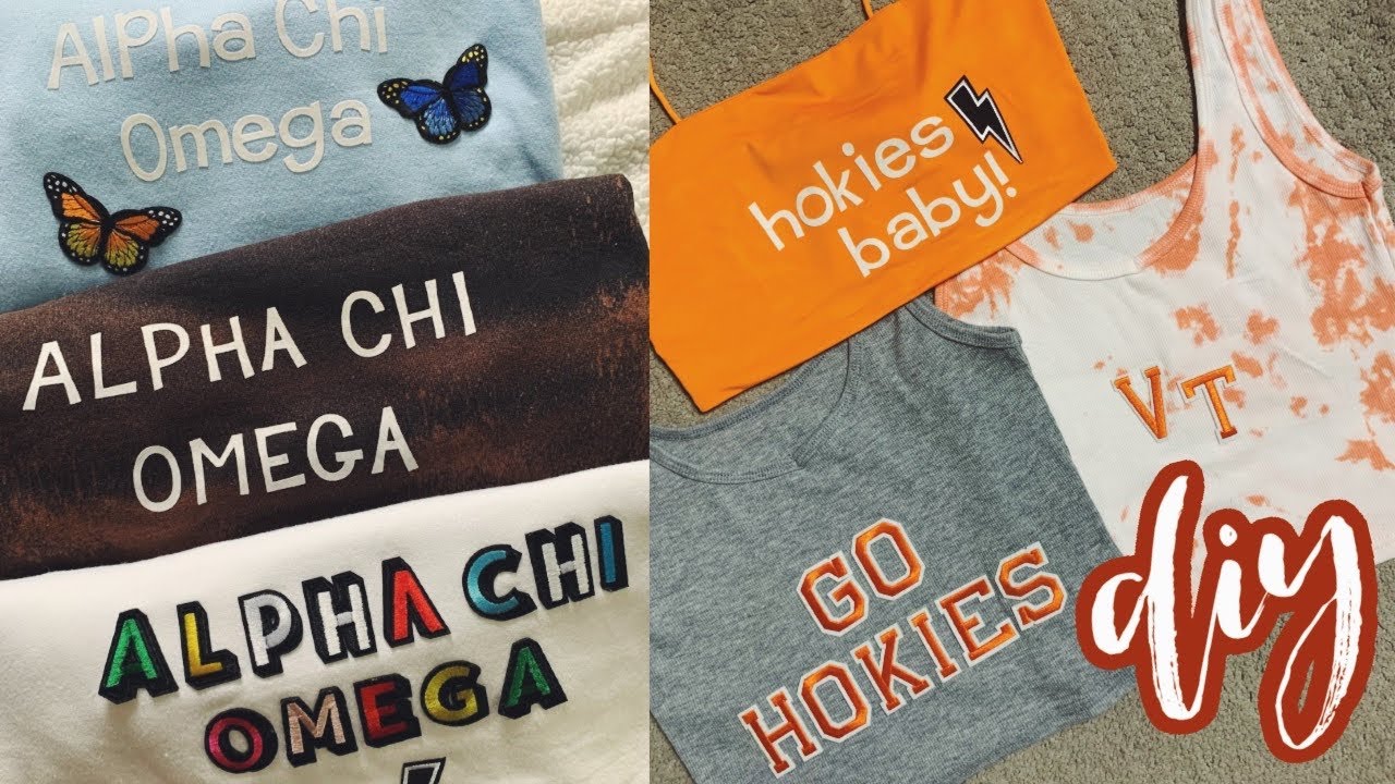 customizing my OWN college tailgate & sorority CLOTHES!!