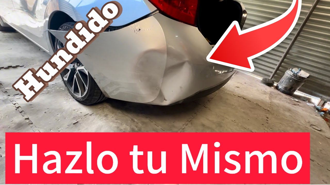 COMO REPARAR UN BUMPER DE PLASTICO HUNDIDO,PARACHOQUE