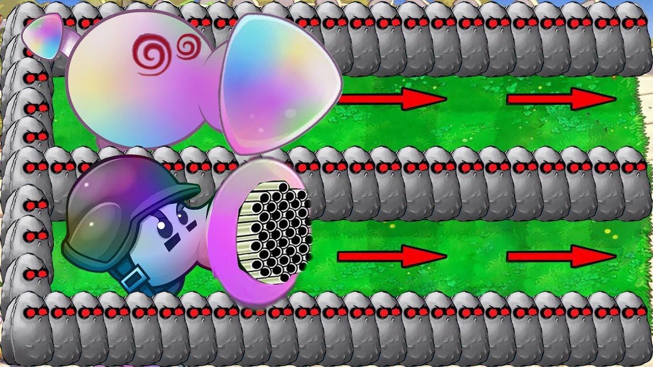 Hypno Peashooter Melon X Hypno Gatling Attack Giga Zomboss vs Gargantuar - Plants vs Zombies Hack