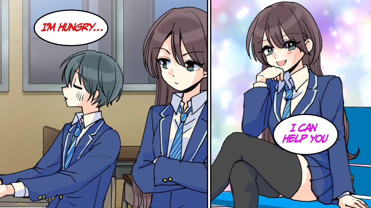 [Manga Dub] Hungry because I'm poor, A beautiful girl who's cold gave me her lunch [RomCom]