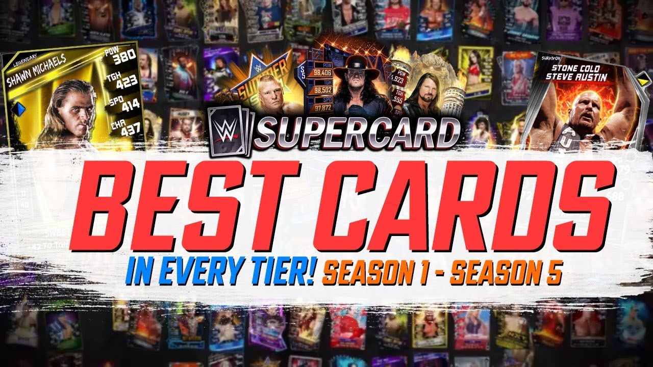The Best Cards in EVERY Tier for WWE SuperCard Season 1 to Season 5!