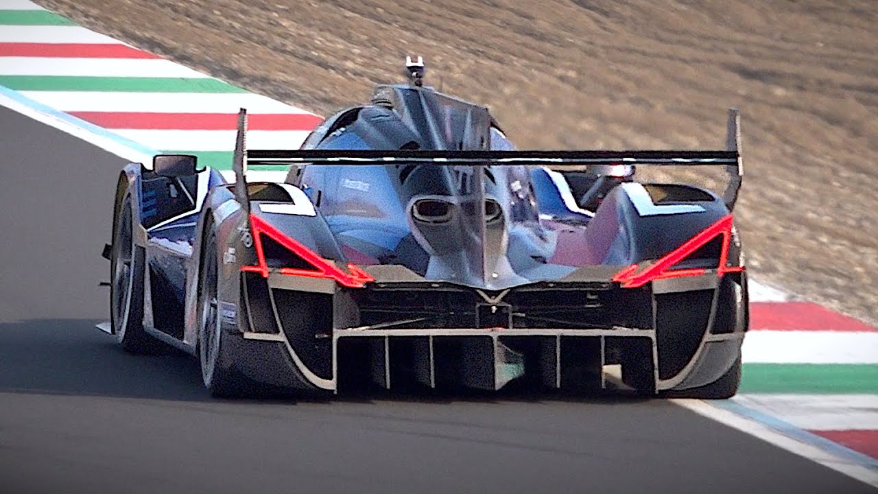 2025 Alpine A424 LMDh testing HARD at Monza feat. RAW ENGINE SOUND | Mecachrome's Single-Turbo V6