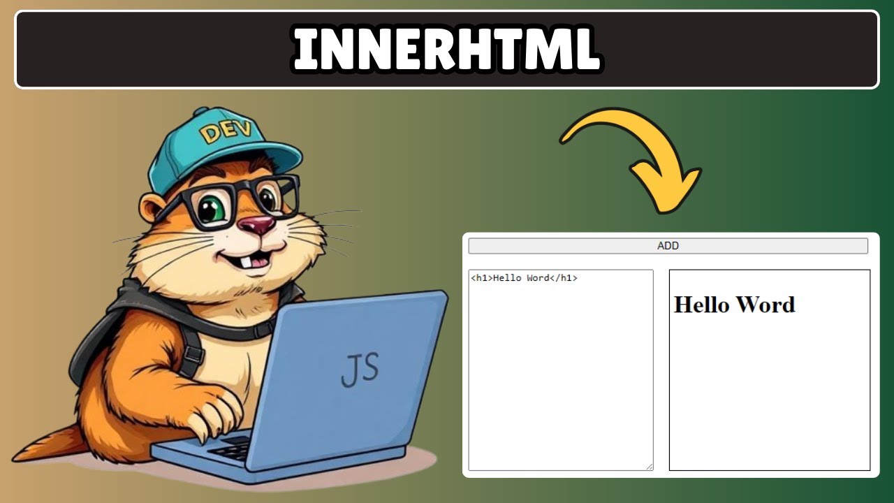 Как добавить внутренний HTML в Javascript