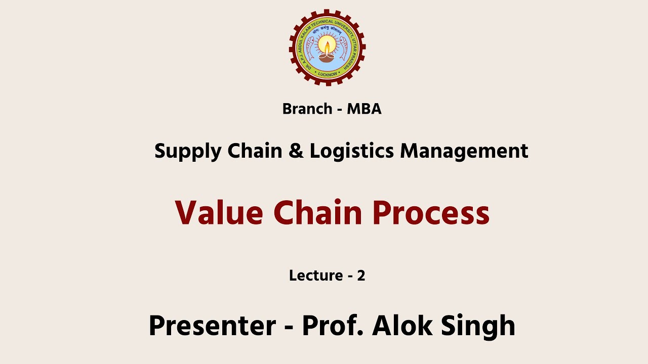 Supply Chain & Logistics Management | Value Chain Process | AKTU Digital Education