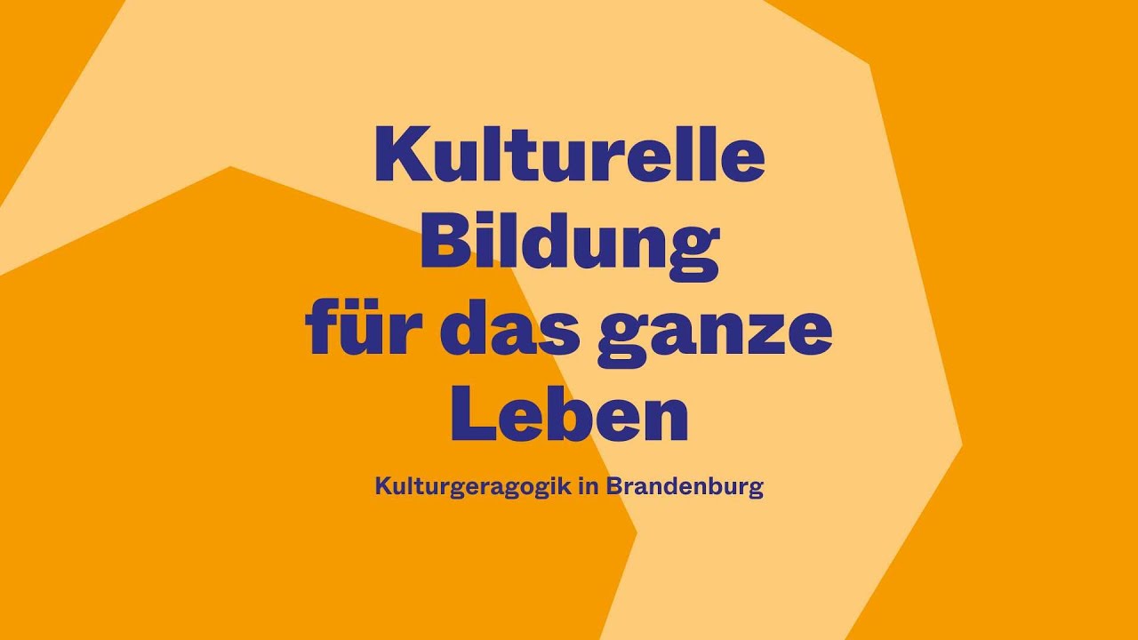 Kulturgeragogik - Kulturelle Bildung für das ganze Leben