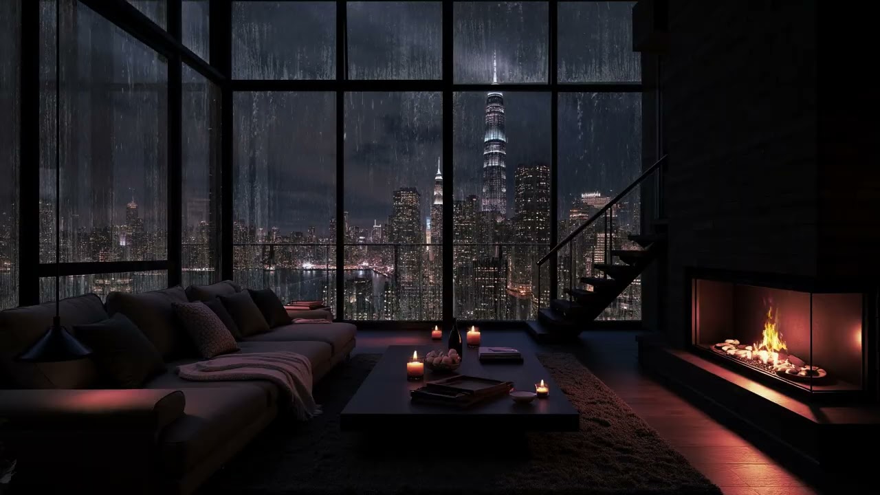 🌧️ No Ads | Heavy Rain & Thunderstorm in the City 🌆 Deep Sleep, Relaxation & Stress Relief