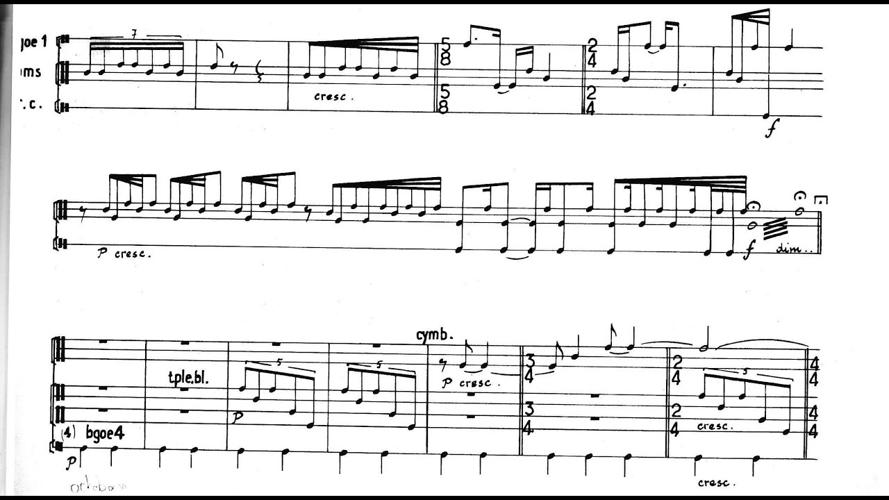 Jean Aubain - Suite for Percussion and Orchestra (1978) [Score-Video]