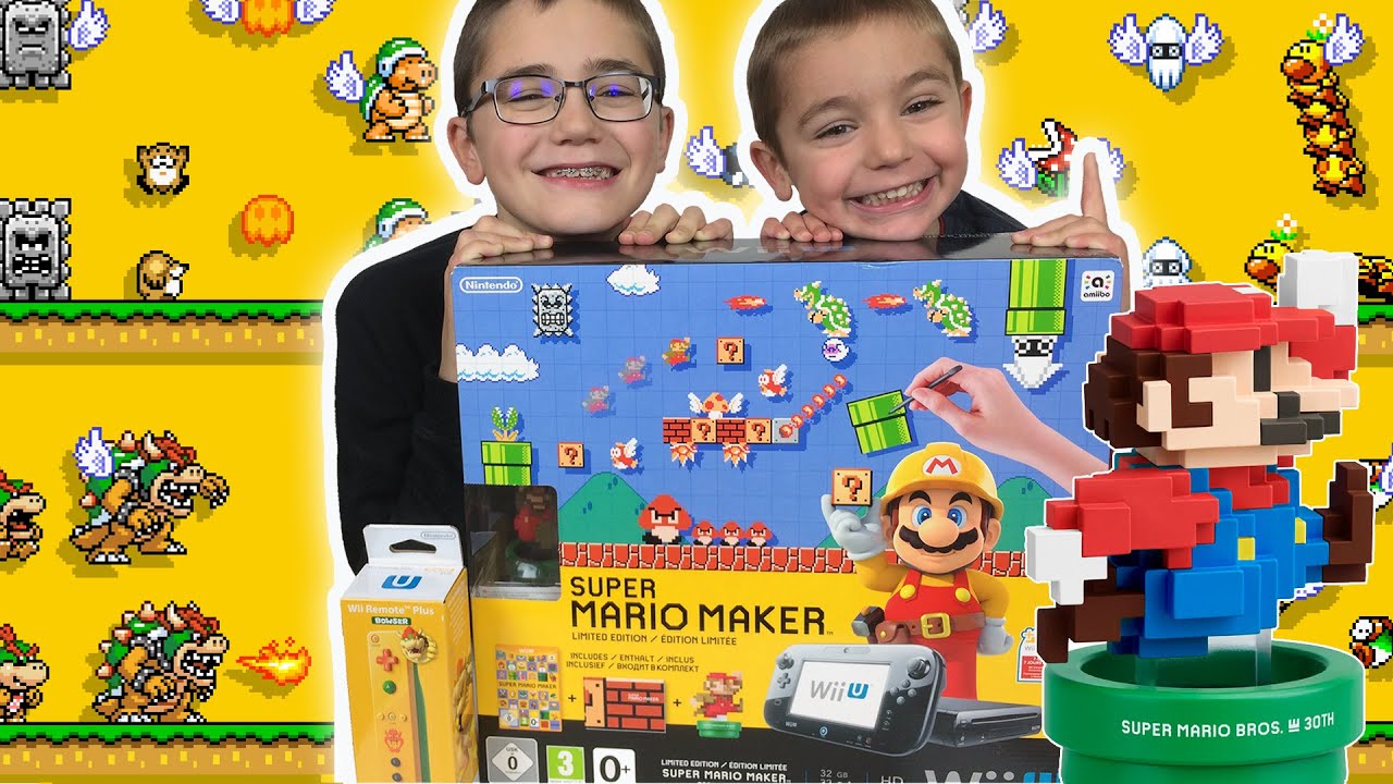 Unboxing/déballage Console Nintendo Wii U Super Mario Maker - premium pack édition limitée + Amiibo