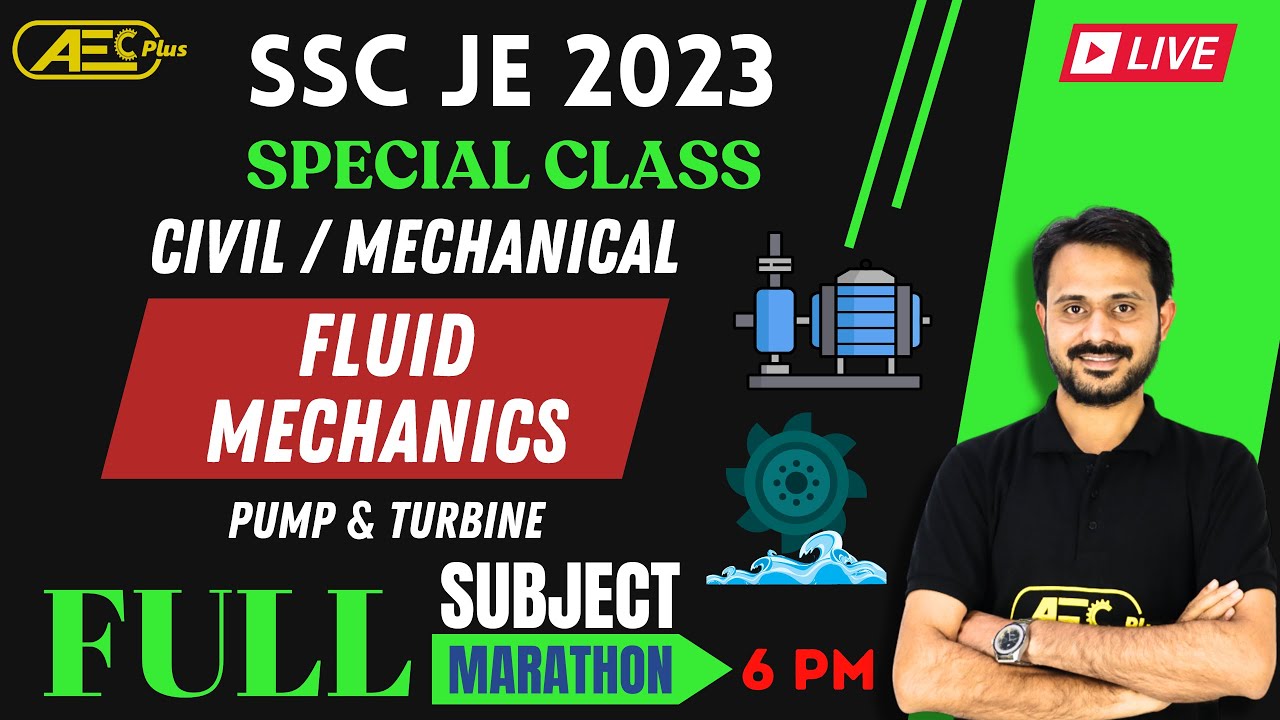 Complete Subject 1 Video | Pump & Turbine - Marathon | Mechanical/Civil Engineering | SSC JE 2023
