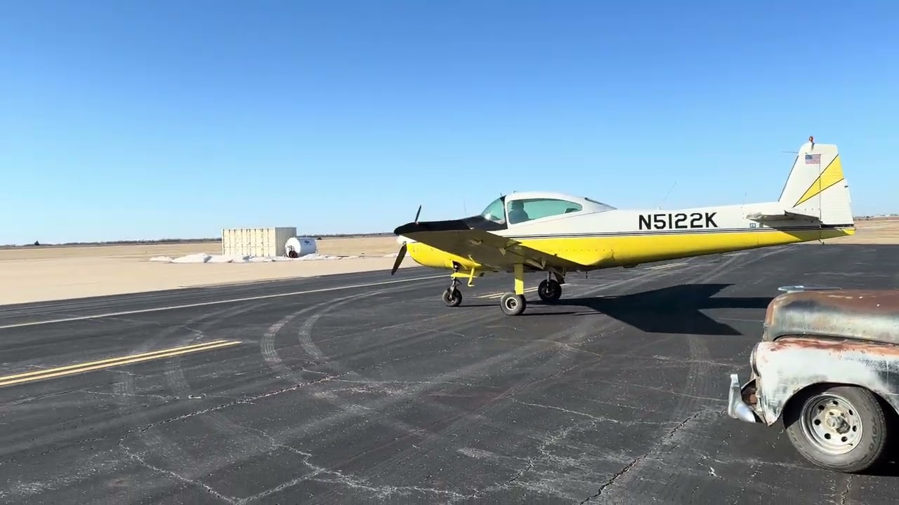 1950 Navion departing KEGT