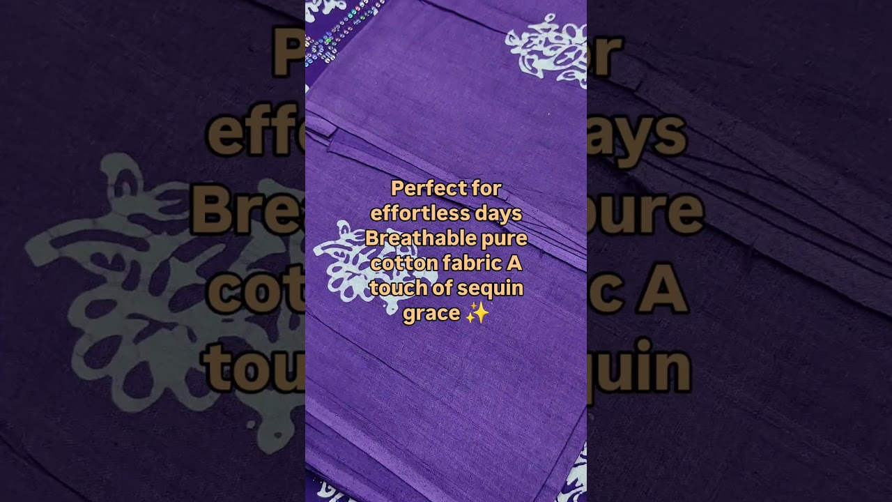 Batik Pure Cotton Semi-Casual Dress | Lightweight & Sequin Detailing