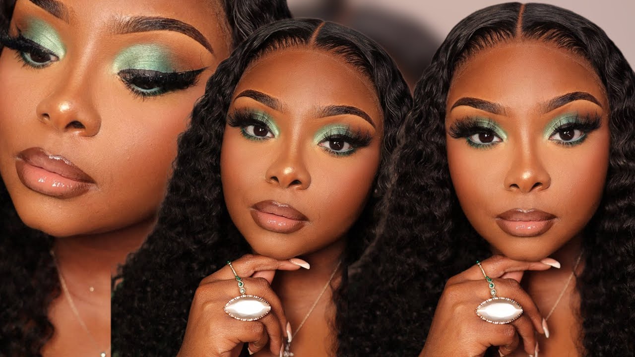 Green Shimmer Eyeshadow Makeup Tutorial | Ariel Black