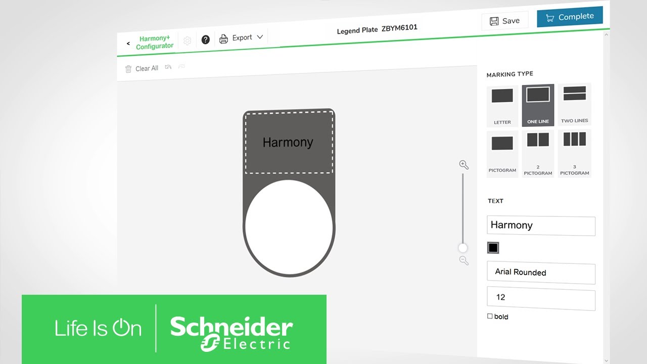 Etichette in metallo Harmony, personalizzazione | Schneider Electric Italia