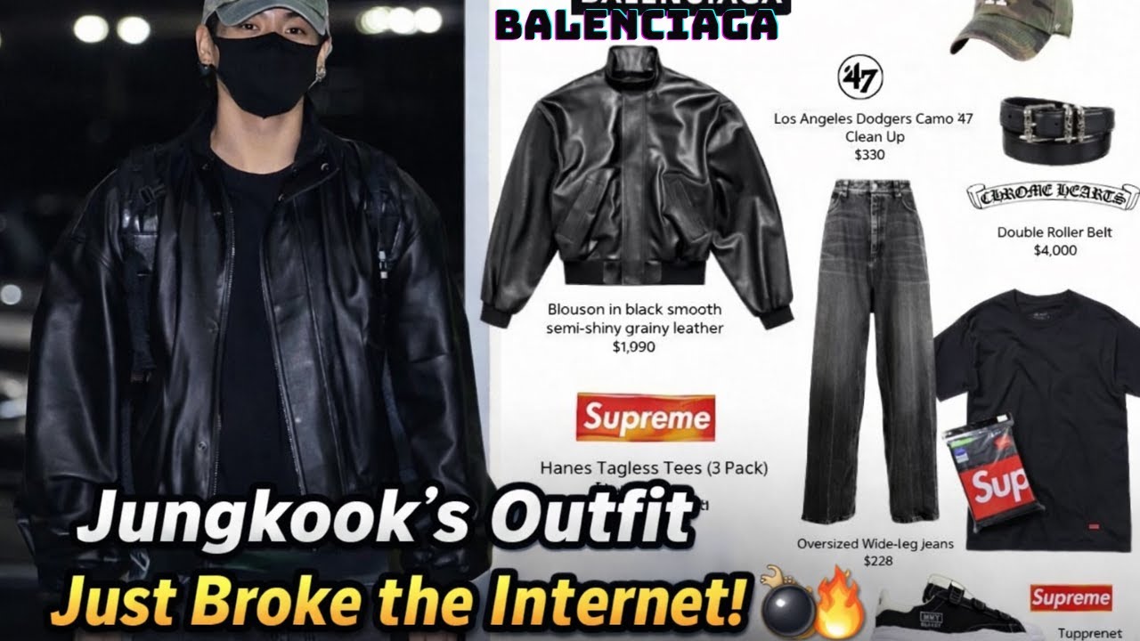 ARMY в шоке! Образ Чонгука в аэропорту такой же потрясающий, как и у Чимина 🔥