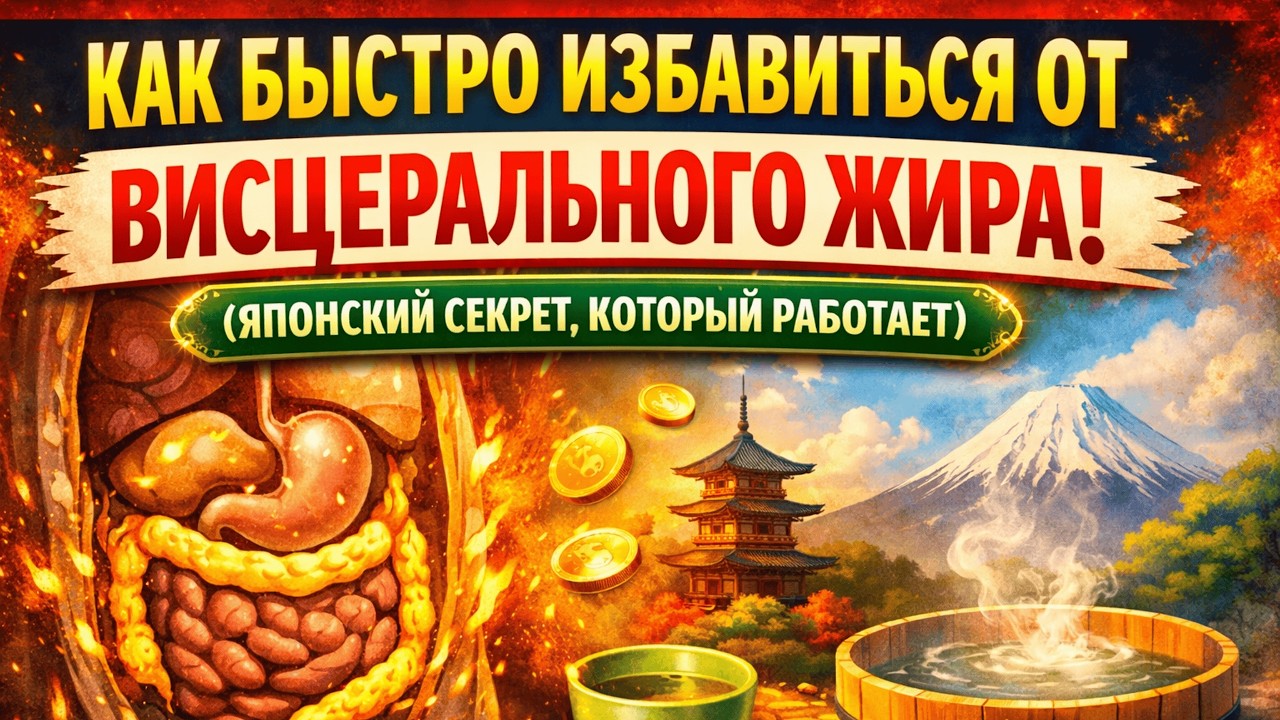 Как быстро избавиться от висцерального жира (японский секрет, который работает)
