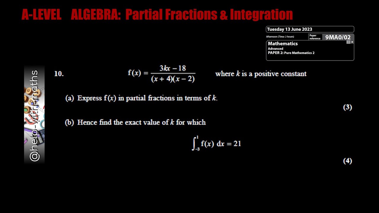 Q10 PARAMETRIC EQUATIONS Quadratic & Logs Functions Edexcel A2 June 2023 P2