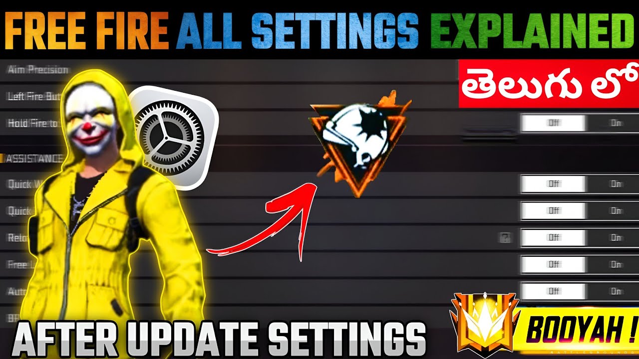 Control Setting Free Fire | Pro Player Setting FreeFire 2024 | Free Fire Setting | Free Fire Telugu