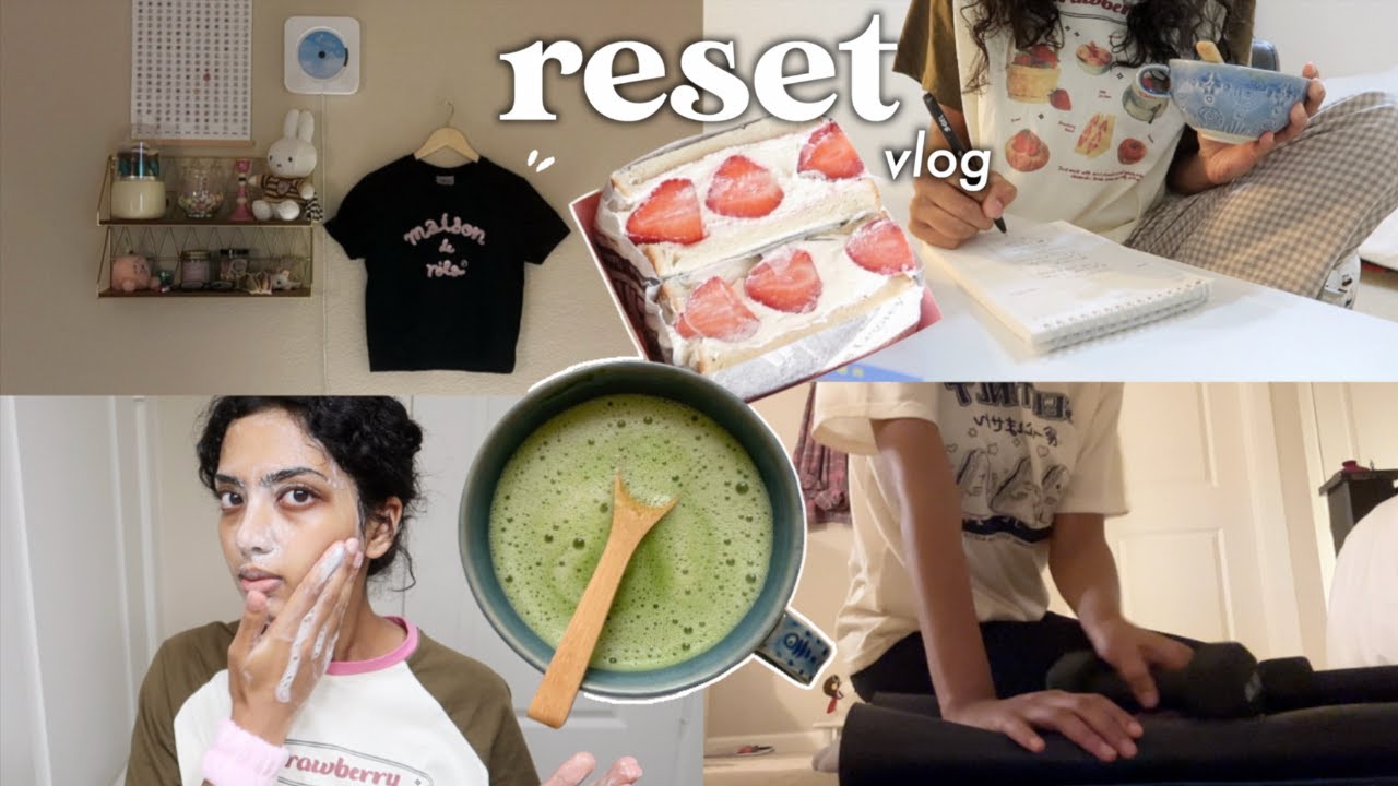Reset Vlog: relaxing routine, walking 10k steps, homemade meals, matcha lattes  ft. YesStyle