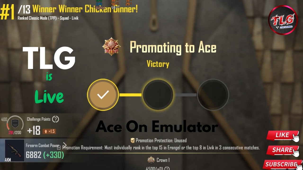 Pubg Mobile Live ||| Ace On Emulator |||
