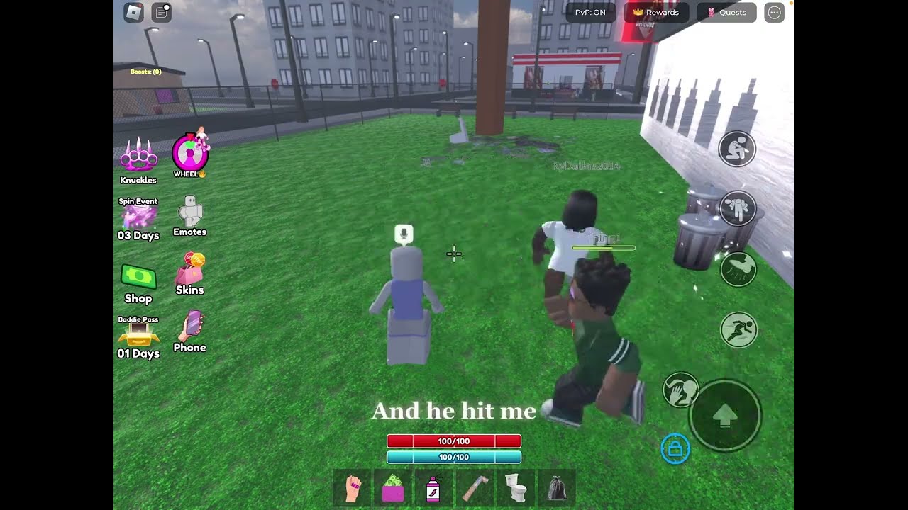 Mopping weirdos in Baddies Roblox